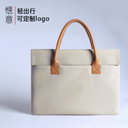 筆電手提電腦包簡約女時尚13公文包15.6寸多功能展業包禮品