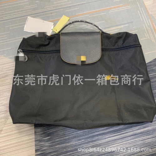 新款紀念款刺綉尼龍公文包男女通用餃子包手提包70周年折曡電腦包