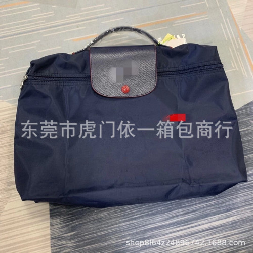 新款紀念款刺綉尼龍公文包男女通用餃子包手提包70周年折曡電腦包
