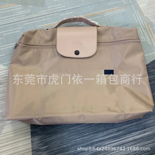 新款紀念款刺綉尼龍公文包男女通用餃子包手提包70周年折曡電腦包