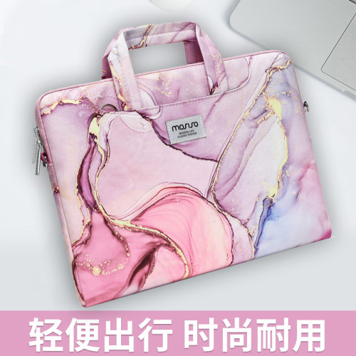 電腦包手提包女生單斜背肩包適用macbook蘋果華爲14 15.6寸時尚款