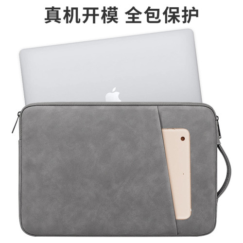 手提電腦包內膽包適合各種品牌筆記型電腦羊巴皮革高級pu材質內襯