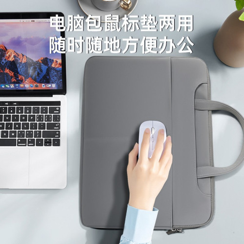 新款超薄手提筆記型電腦包商務會議公文包學生時尚多層平板收納包