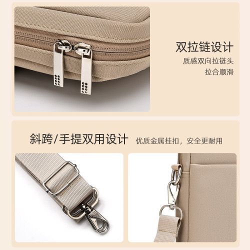 高級感簡約女士手提電腦包單肩13/14/16寸公文包上班通勤禮品