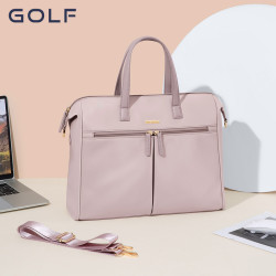 GOLF手提包簡約輕薄筆記型電腦包女士15寸平板保護套商務斜後背包男