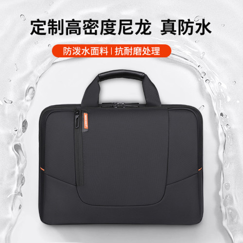 手提包男士商務14-15-16-17英寸抗震防水尼龍布筆記型電腦包