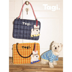 Tagi.編織小枕頭刺綉手提日常休閒單肩防摔防震電腦包筆電包