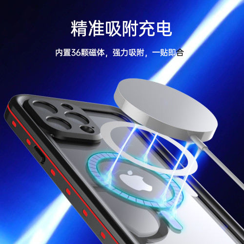 紅辣椒適用iPhone15防水手機殼MagSafe磁吸蘋果14ProMax潛水保護