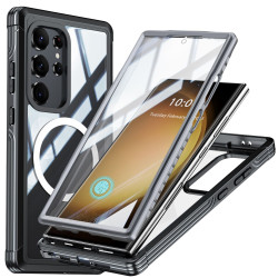適用三星GalaxyS24透明手機殼S24ultra全包MagSafe磁吸三防戶外殼