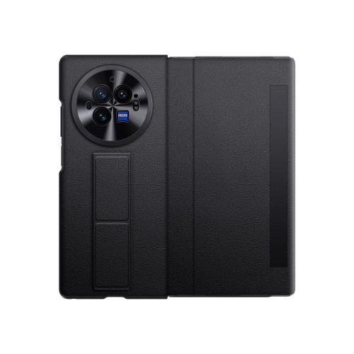 適用於VIVOXFold3Pro手機殼腕帶支架素皮新款xfold3防摔視窗皮套