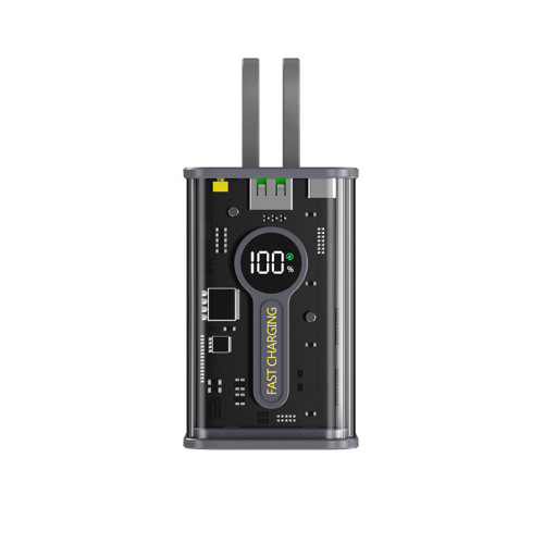 新款20000安培22.5W超級快充自帶線透明充電寶 迷你小巧行動電源