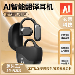 TEMU速髮M62智能AI翻譯耳機無線OWS掛耳式藍牙耳機同聲傳譯