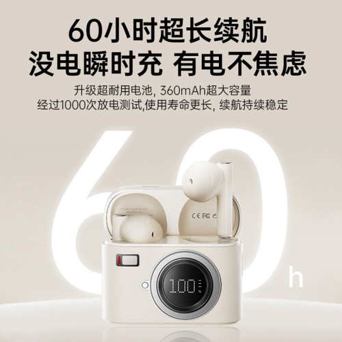 remax 真無線電量數顯藍牙耳機 相機造型長續航手機音樂無線耳機