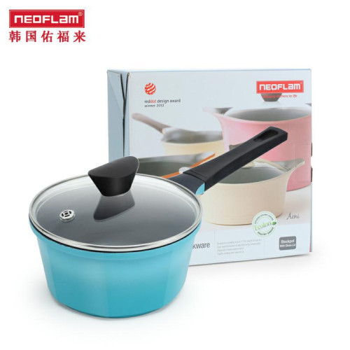 韓國Neoflam奶鍋奶鍋不沾鍋湯鍋韓式奶鍋18cm早餐保溫甜品熱牛奶