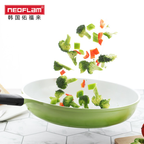 Neoflam陶瓷平底鍋不沾鍋無油煙炒鍋炒菜煎鍋家用電磁爐通用28cm