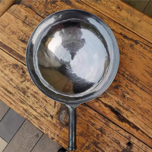 章丘鏡面手工鐵鍋舌尖上的廚師炒菜鍋無塗層家用圓底炒鍋