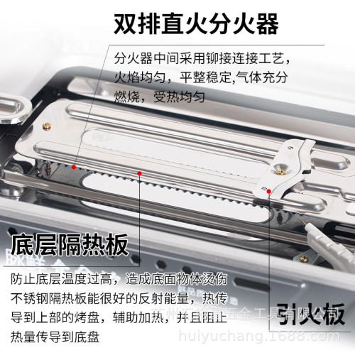 脈鮮瓦斯燒烤爐家用戶外旅行烤肉火鍋可攜式卡式爐MS-8SW食全爐套裝