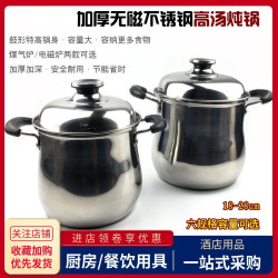 不鏽鋼湯鍋家用瓦斯電磁爐通用燉湯小鍋加厚商用大容量煲高湯煮鍋