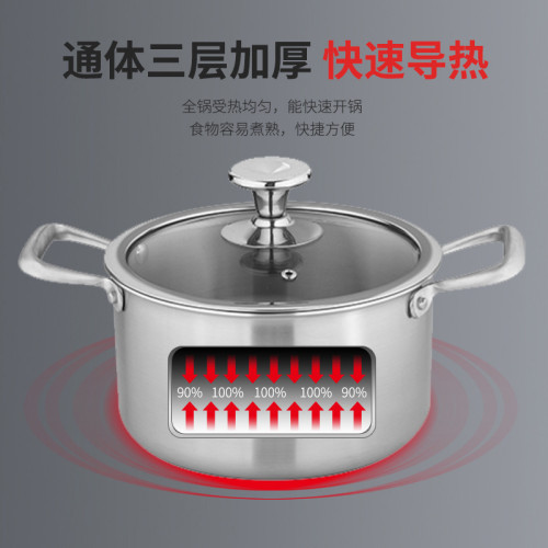 爆款輕奢純鈦湯鍋無塗層純鈦煮鍋家用油炸鍋煲湯鍋加厚電磁爐火鍋