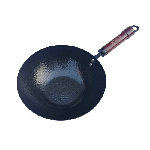 章丘鐵鍋迷你小鐵鍋小號炒菜鍋家用一人份小炒鍋電磁爐鐵鍋28cm