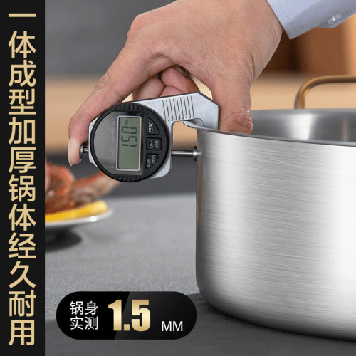 鏗鏘德國316不鏽鋼蒸鍋家用加厚雙三層湯鍋火鍋一體蒸煮鍋電磁爐