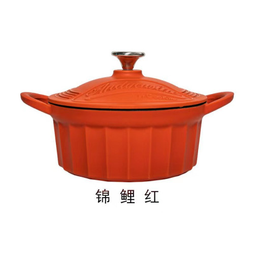 禮品鑄鐵琺瑯鍋雙耳搪瓷大容量不沾湯鍋無塗層微壓燜燉琺