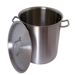 不鏽鋼桶湯鍋雙耳湯煲圓形桶米桶複合底配蓋直徑32cm
