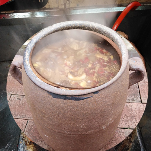 砂鍋吊子老式手工粗土砂鍋家商用明火燉滷肉配炭爐底座銚煨湯瓦罐