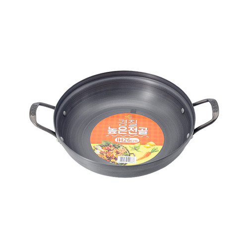韓國海鮮鍋部隊火鍋雙耳湯鍋餐廳飯店平底鍋辣湯鍋電磁爐可用26CM