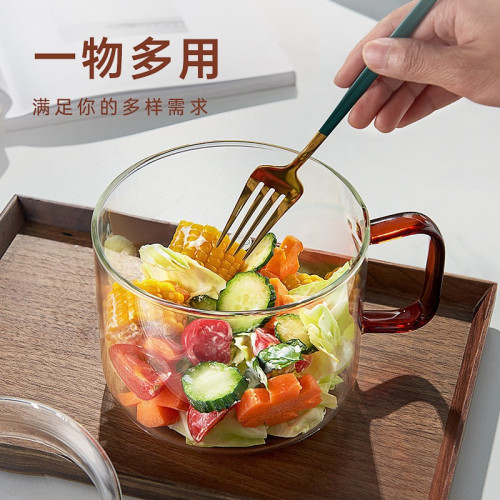 家用透明煮鍋耐高溫迷你湯鍋碗高硼矽玻璃泡麵碗燉鍋燉湯電陶爐用