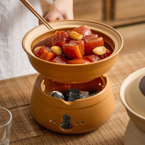 側把砂鍋耐高溫乾燒不裂瓦斯爐燉鍋乾鍋陶瓷煲仔飯煲湯鍋碳爐