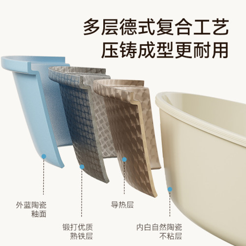 陶瓷炒鍋家用不沾鍋牛排煎鍋不沾鍋平底鍋炒菜鍋瓦斯爐電磁爐專用