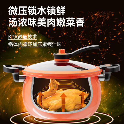奧克斯微壓鍋煲湯鍋瓦斯爐不沾鍋瓦斯爐大容量南瓜燉鍋琺瑯