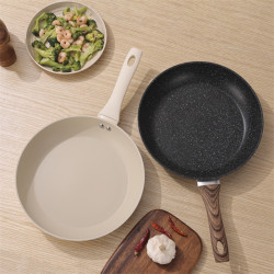 廚房家用麥飯石煎牛排家用無油煙不沾鍋煎蛋瓦斯爐電磁爐通用