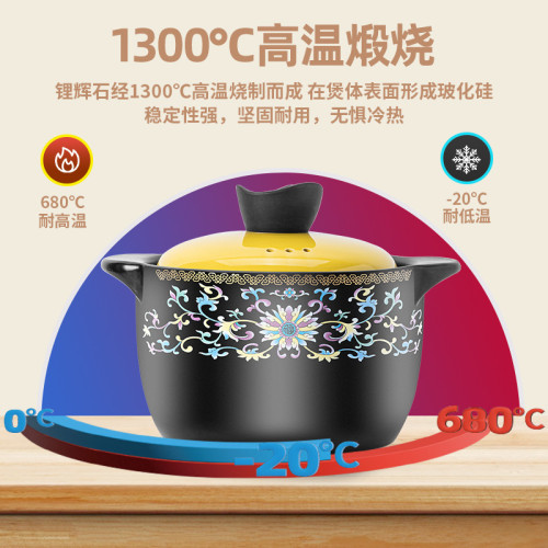 陶瓷砂鍋燉鍋通用款煮粥小土沙鍋湯煲瓦罐明火陶瓷煲電磁爐耐高溫