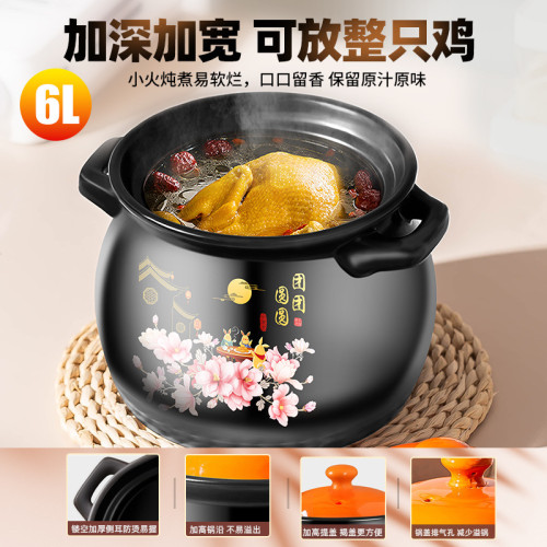 砂鍋燉鍋家用瓦斯煲湯鍋耐高溫不開裂陶瓷鍋瓦斯爐專用大容量沙鍋
