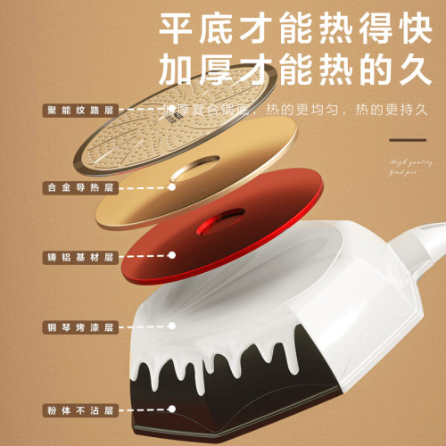 奧克斯八角不沾鍋炒鍋炒菜鍋網紅家用瓦斯爐電磁爐專用易清洗