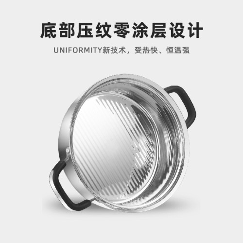 嚴選304不鏽鋼多功能鍋煮鍋電磁爐瓦斯爐專用鍋加厚家用炒鍋鍋蒸