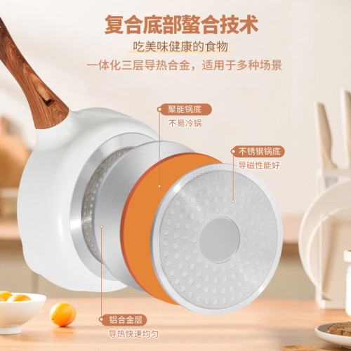 煎鍋平底鍋不沾鍋家用牛排煎蛋煎餅煎魚鍋電磁爐瓦斯爐通用防焦