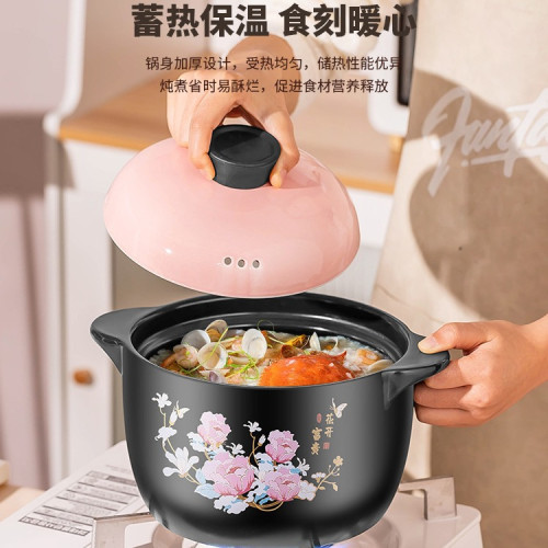 砂鍋燉鍋家用瓦斯陶瓷耐高溫湯鍋瓦斯爐專用煲仔飯煲沙鍋瓦煲乾燒