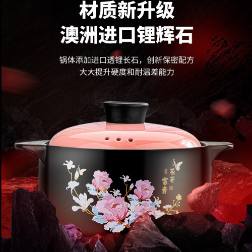 砂鍋燉鍋家用瓦斯陶瓷耐高溫湯鍋瓦斯爐專用煲仔飯煲沙鍋瓦煲乾燒