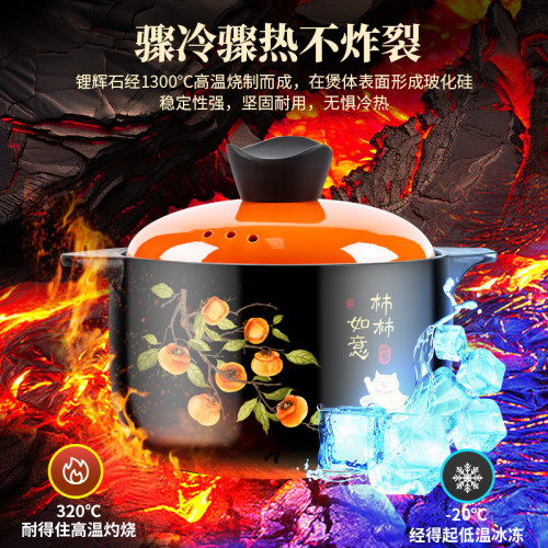 砂鍋燉鍋日常家用瓦斯耐高溫陶瓷煲湯鍋乾燒不裂瓦斯爐煲仔飯沙鍋