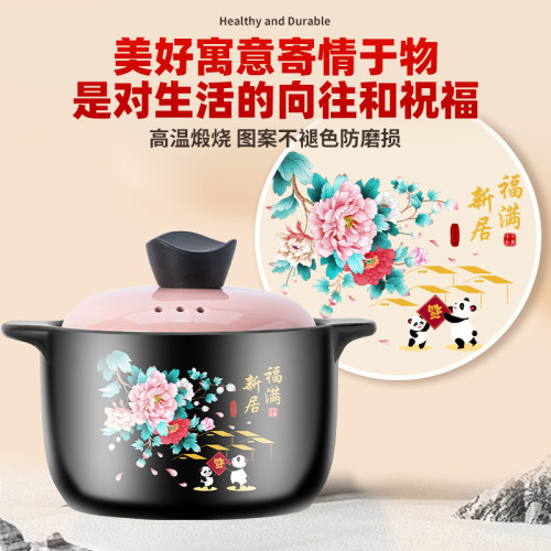 砂鍋燉鍋家用瓦斯耐高溫乾燒不裂陶瓷煲鍋沙鍋湯煲瓦煲湯鍋燉煲