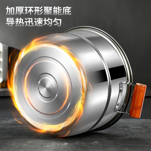 爆款316加厚不鏽鋼三層大蒸鍋銀行禮品鍋具