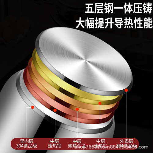 304不鏽鋼蒸鍋家用多功能大容量雙層雙耳家用禮品