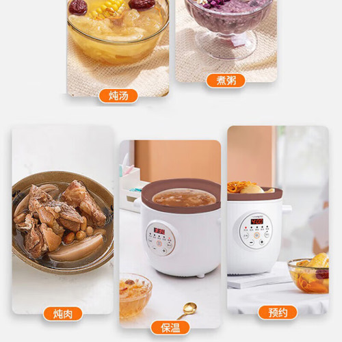 九陽1.5L迷你白瓷電燉鍋 可燉湯 燉肉煮粥甜品 預約保溫 DGD1505A