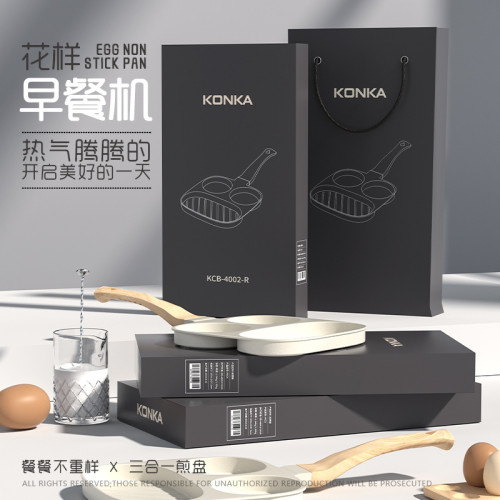 康佳家用煎鍋早餐蛋堡鍋煎餅模三孔煎蛋鍋煎雞蛋漢堡牛排機不沾鍋