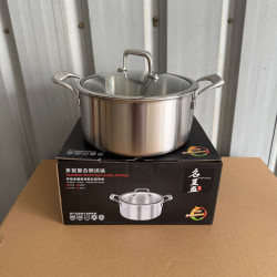 多層鋼壓鑄湯鍋不鏽鋼鍋鍋家用蒸煮燉不鏽鋼食品級316不鏽鋼製品