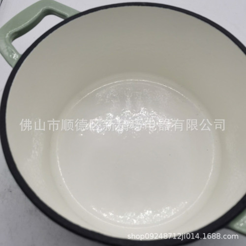 家用鑄鐵琺瑯鍋18cm經典系列燉煮鍋煲湯鍋電磁爐通用微壓搪瓷鍋