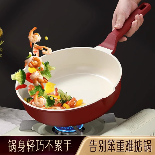 閃閃優品加深牛排煎鍋平底不沾鍋廚房炒菜鍋電磁爐煤氣家用煎炒鍋